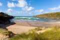 Porthcothan Bay Cornwall England UK Cornish north coast Royalty Free Stock Photo