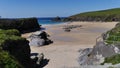 Porthcothan on the coast of North Cornwall England Royalty Free Stock Photo