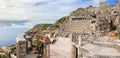 Minack theatre Porthcurno Panoramic Royalty Free Stock Photo