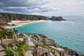 Porthcurno From The Minack Royalty Free Stock Photo