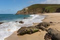 Portheras beach Cornwall on the Cornish coast South West of St Ives Royalty Free Stock Photo