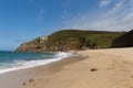 Portheras beach Cornwall Cornish coast South West of St Ives Royalty Free Stock Photo