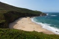 Portheras Cove Cornwall secluded beach on the Cornish coast South West of St Ives Royalty Free Stock Photo