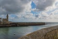 Porthleven harbour and church, Cornwall Royalty Free Stock Photo