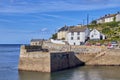 Porthleven harbour and headland, Cornwall, UK Royalty Free Stock Photo