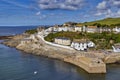 Porthleven harbour and headland, Cornwall, UK Royalty Free Stock Photo