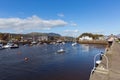 Porthmadog Wales harbour with boats