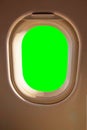 Porthole - airplane side window Royalty Free Stock Photo