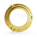 Porthole gold Royalty Free Stock Photo