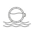 Porthole, ship window icon. Vector illustration. EPS 10. Royalty Free Stock Photo