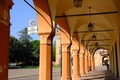 Portico with arches in Busseto Emilia Romagna