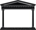 Portico (Colonnade), ancient temple Royalty Free Stock Photo