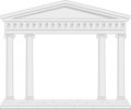 Portico (Colonnade), an ancient temple Royalty Free Stock Photo