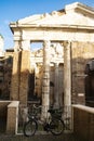 Portico d`ottavia in the ghetto of Rome