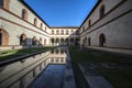 Ducal courtyards, Castello Sforzesco, Milan Royalty Free Stock Photo