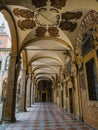 Portico in the historic centre of Bologna, Italy Royalty Free Stock Photo