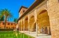 The portico of Partal palace, Alhambra, Granada, Spain Royalty Free Stock Photo