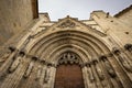 Portico of Saint Mary church in Morella town