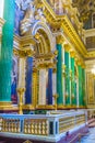 The portico in St Isaac's Cathedral of St Petersburg