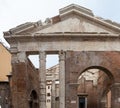 The Porticus Octaviae Portico of Octavia; Portico di Ottavia. Ancient structure in Rome