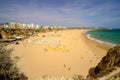 PORTIMAO, PORTUGAL - MAI 24, 2019: View on the beach Praia da Rocha in Portimao in Algarve, Portugal