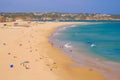 PORTIMAO, PORTUGAL - MAI 24, 2019: View on the beach Praia da Rocha in Portimao in Algarve, Portugal