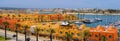 PORTIMAO, PORTUGAL - MAI 24, 2019: View on residentical area of Portimao in Algarve, Portugal. Panorama