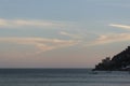 Portinho da Arrabida beach at sunset