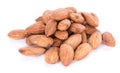 Portion of Almonds (isolated on white)