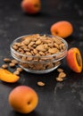 Portion of Apricot Kernels close up shot