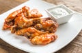 Portion of buffalo chicken wings Royalty Free Stock Photo