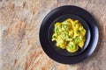 Portion of Cheesy Broccoli bake on a plate