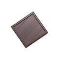 Portion of chocolate on white background
