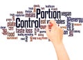 Portion Control word cloud hand writing concept Royalty Free Stock Photo