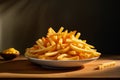 portion of crispy french fries