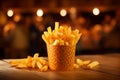 portion of crispy french fries