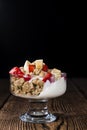 Portion of crunchy Yoghurt Royalty Free Stock Photo