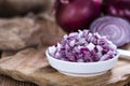 Portion of diced Red Onions Royalty Free Stock Photo