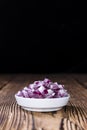 Portion of diced Red Onions Royalty Free Stock Photo