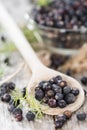 Portion of dried Juniper Berries Royalty Free Stock Photo