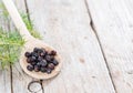 Portion of dried Juniper Berries Royalty Free Stock Photo