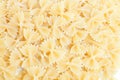 A portion of Farfalle bows pasta isolated on white Royalty Free Stock Photo