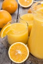 Portion of fresh made Orange Juice