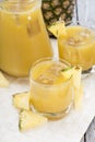 Portion of fresh Pineapple Juice