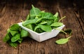 Portion of fresh Spinach close-up shot Royalty Free Stock Photo
