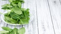 Portion of fresh Spinach close-up shot Royalty Free Stock Photo