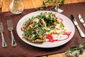 Portion of gourmet fresh salad with artichokes Royalty Free Stock Photo