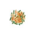 Portion of green bean casserole.