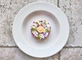 Portion of herring and beet salad Royalty Free Stock Photo