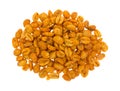 Portion of hot and spicy peanuts on white background Royalty Free Stock Photo